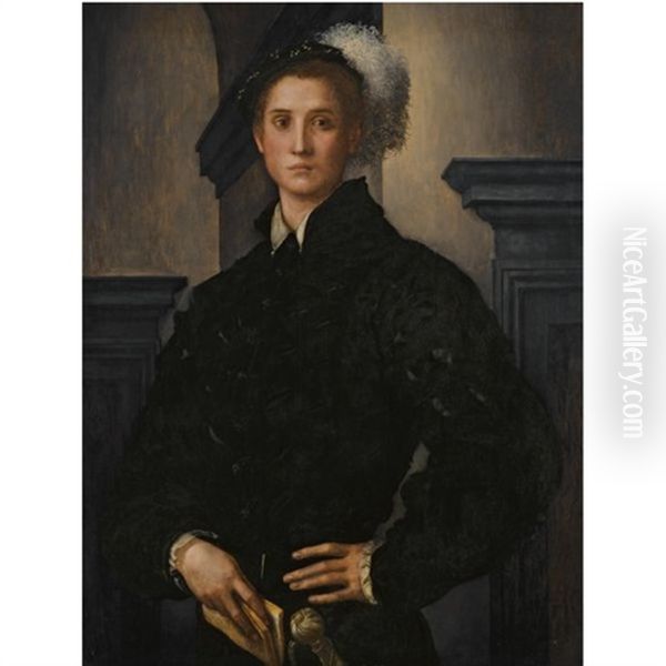 Portrait Of Cosimo I De Medici Oil Painting by (Jacopo Carucci) Pontormo