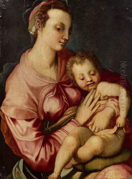 Maria Mit Dem Jesusknaben Oil Painting by (Jacopo Carucci) Pontormo