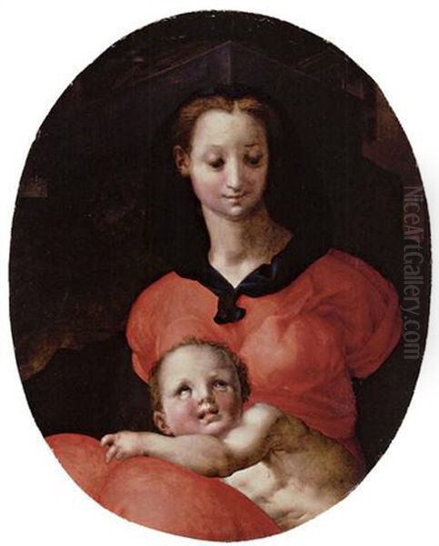 Madonna And Child (the Madonna Del Libro) Oil Painting by (Jacopo Carucci) Pontormo