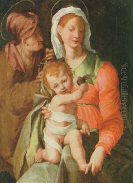 Heliga Familjen Oil Painting by (Jacopo Carucci) Pontormo