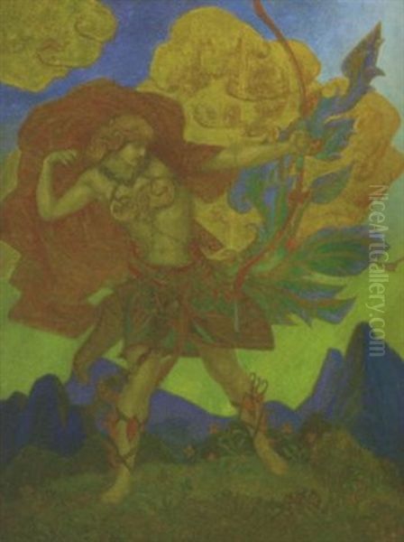 Diana The Huntress Oil Painting by Frederic Victor Poole