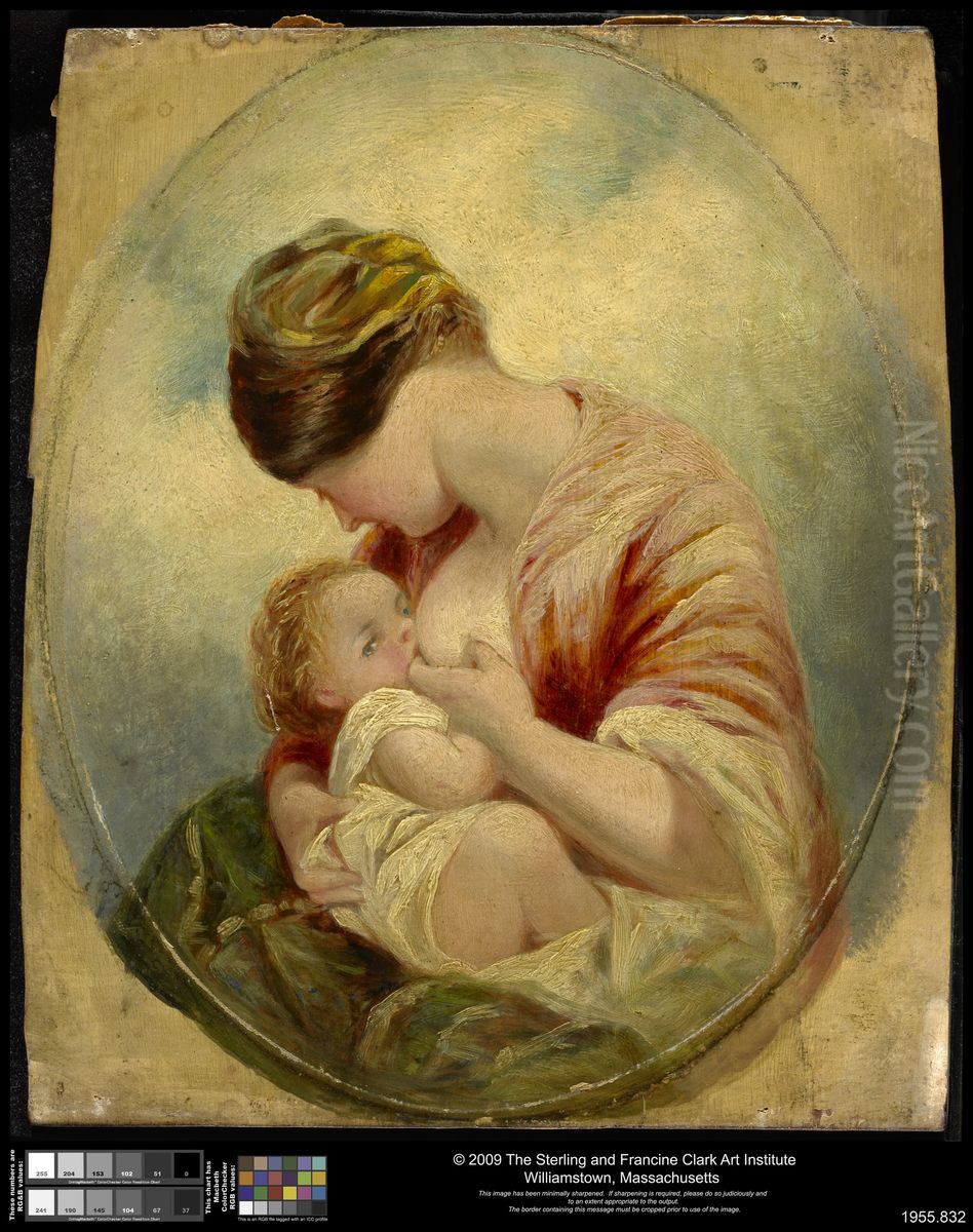 Mother And Child Oil Painting by Paul Falconer Poole