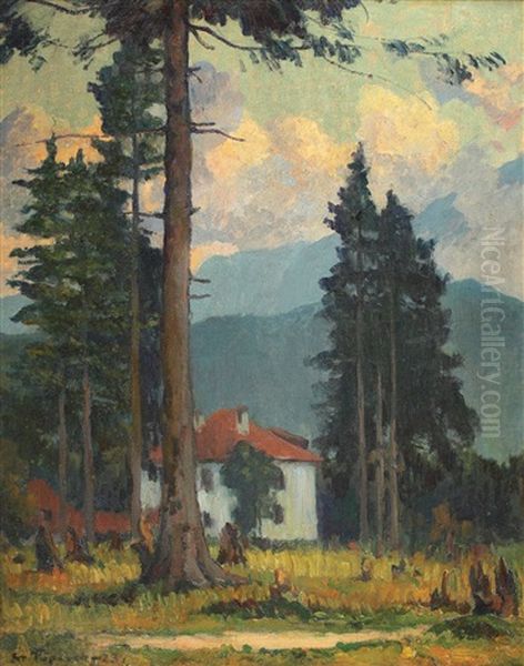 Casa Din Predeal Oil Painting by Stefan Popescu