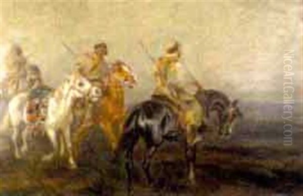 Drei Orientalische Reiter Oil Painting by Jon Popp