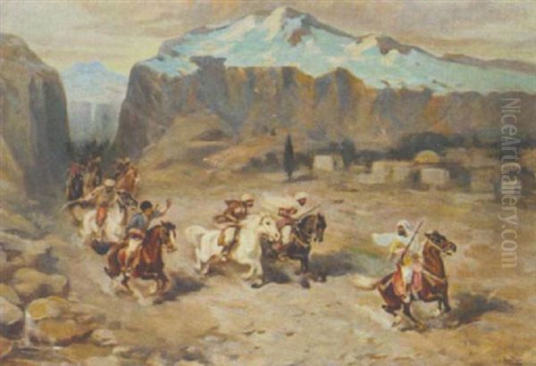 Nordafrikanischer Reiter Oil Painting by Jon Popp