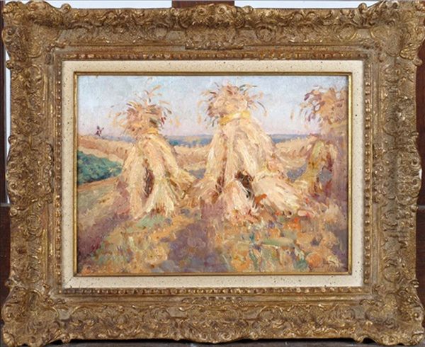 Neder-over-heembeek, Aout 1923 (les Dizaux) Oil Painting by Oswald Poreau