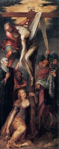 Cristo Deposto Dalla Croce Oil Painting by Giuseppe della Porta Salviati