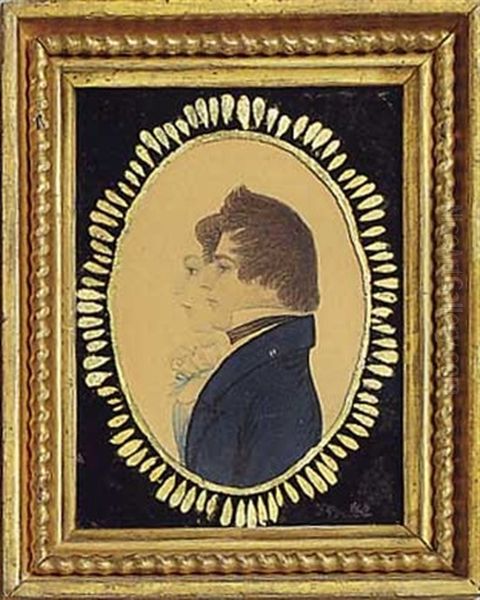 Wedding Portrait Of Mr. And Mrs. Smith Oil Painting by Rufus Porter