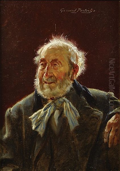 Herenportret Oil Painting by Gerard Jozef Portielje