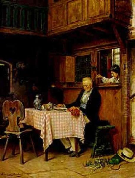 The Little Teaser Oil Painting by Gerard Jozef Portielje