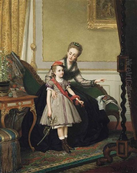 The Little Soldier Oil Painting by Jan Frederik Pieter Portielje