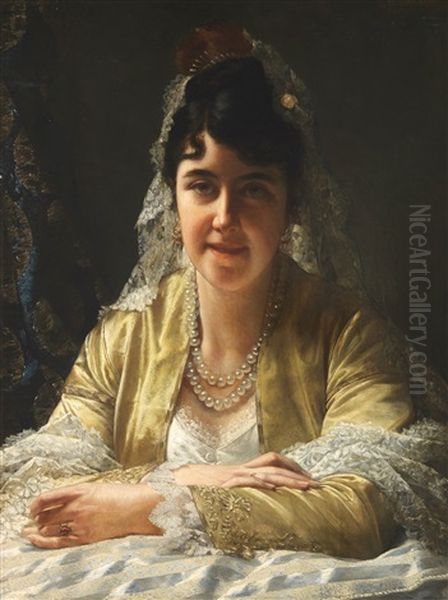 Die Schone Spanierin Oil Painting by Jan Frederik Pieter Portielje