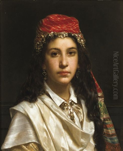 Jeune Fille En Costume Moyen-oriental Oil Painting by Jan Frederik Pieter Portielje