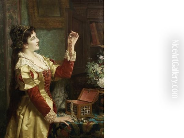 The Jewel Case Oil Painting by Jan Frederik Pieter Portielje