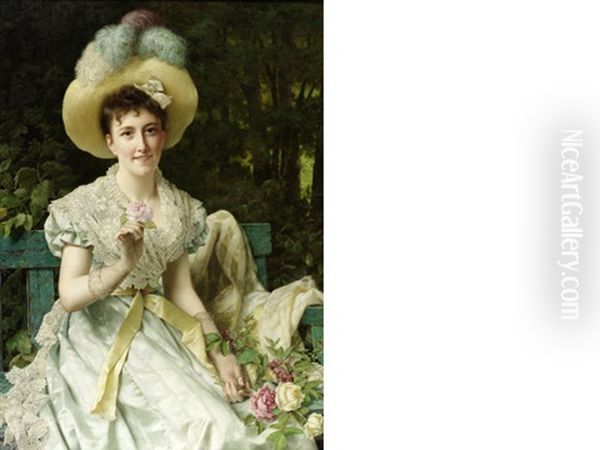 Wilt Gij Ze? (do You Want It?) Oil Painting by Jan Frederik Pieter Portielje