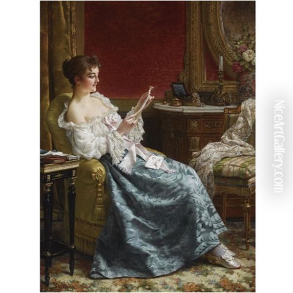The Love Letter Oil Painting by Jan Frederik Pieter Portielje