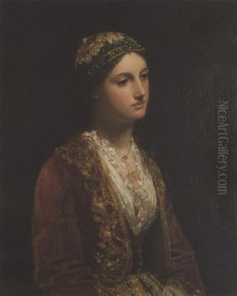 The Albanian Girl Oil Painting by Jan Frederik Pieter Portielje