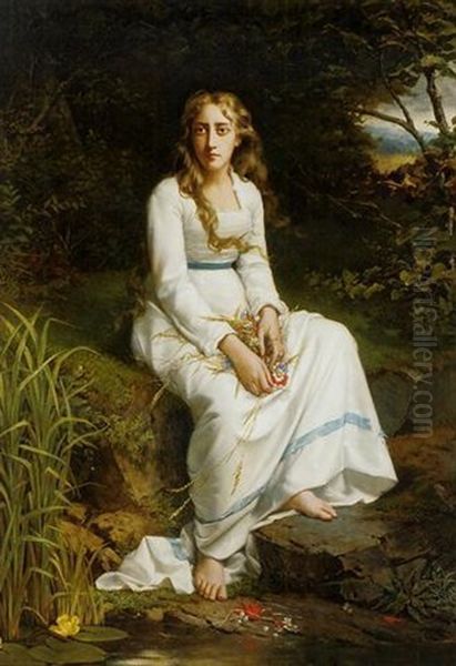 Ophelia Oil Painting by Jan Frederik Pieter Portielje
