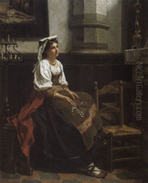 De Rozenkrams Oil Painting by Jan Frederik Pieter Portielje