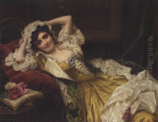 The Seductive Glance Oil Painting by Jan Frederik Pieter Portielje