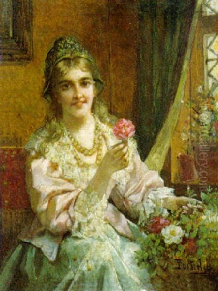 Une Offre Gracieuse Oil Painting by Jan Frederik Pieter Portielje