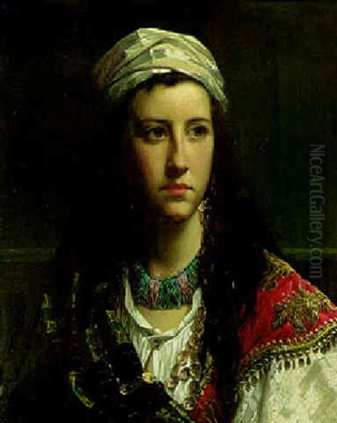 Oriental Beauty Oil Painting by Jan Frederik Pieter Portielje