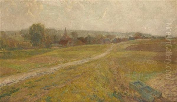 Paysage Brabancon Oil Painting by Josef Karel Frans Posenaer