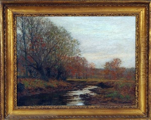 Landscape With A Stream Oil Painting by William Merritt Post