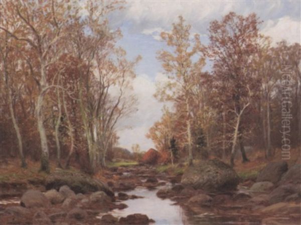 Autumn Oil Painting by William Merritt Post