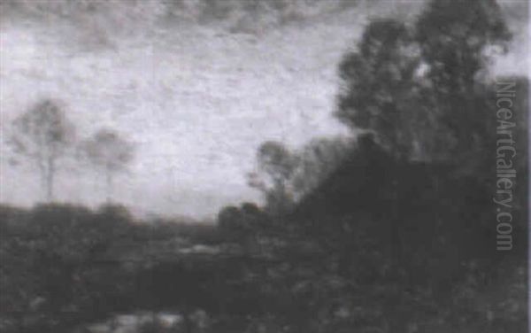 Sun Setting Oil Painting by William Merritt Post