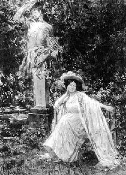 In The Garden Oil Painting by Luca Postiglione