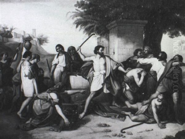 Rebecca Al Pozzo Oil Painting by Luigi Postiglione