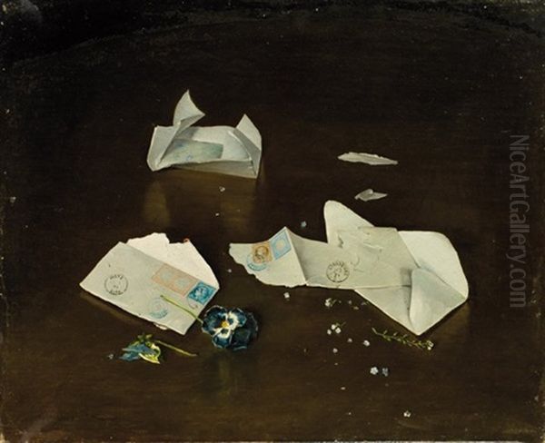 Pensee Pour L'alsace Et La Lorraine Oil Painting by Adolphe Martial Potemont