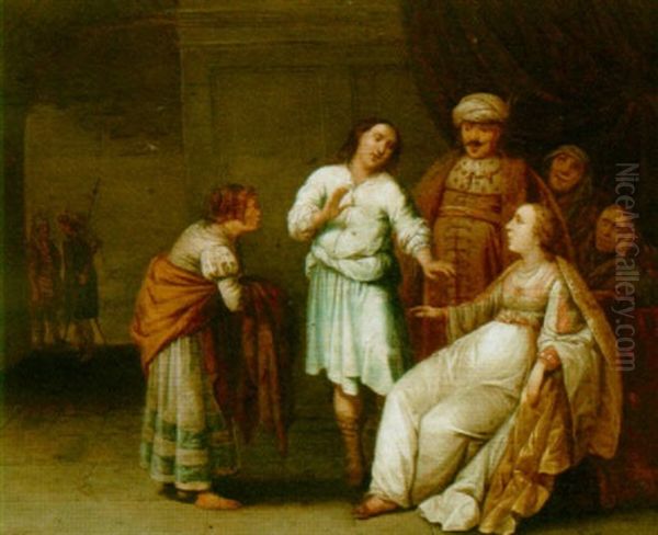 Potiphar's Wife Denouncing Joseph Oil Painting by Pieter Symonsz Potter