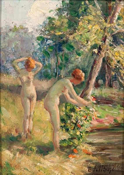 Summer-nude Study Ii Oil Painting by Edward Henry Potthast