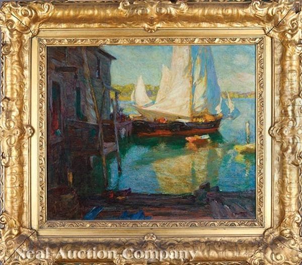 Full Sail At Cape Ann Oil Painting by Edward Henry Potthast