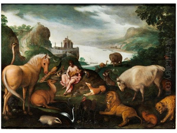 Orpheus Unter Den Tieren Oil Painting by Frans Pourbus the younger