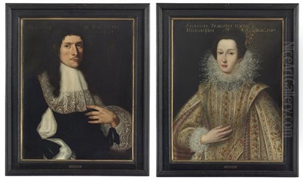 Portraits Of The Illustrious De Polcastro Family Of Padua, Italy Oil Painting by Frans Pourbus the younger