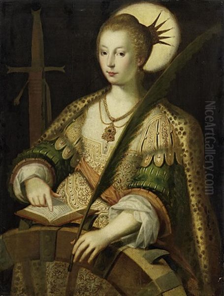 Heilige Katharina Oil Painting by Frans Pourbus the younger