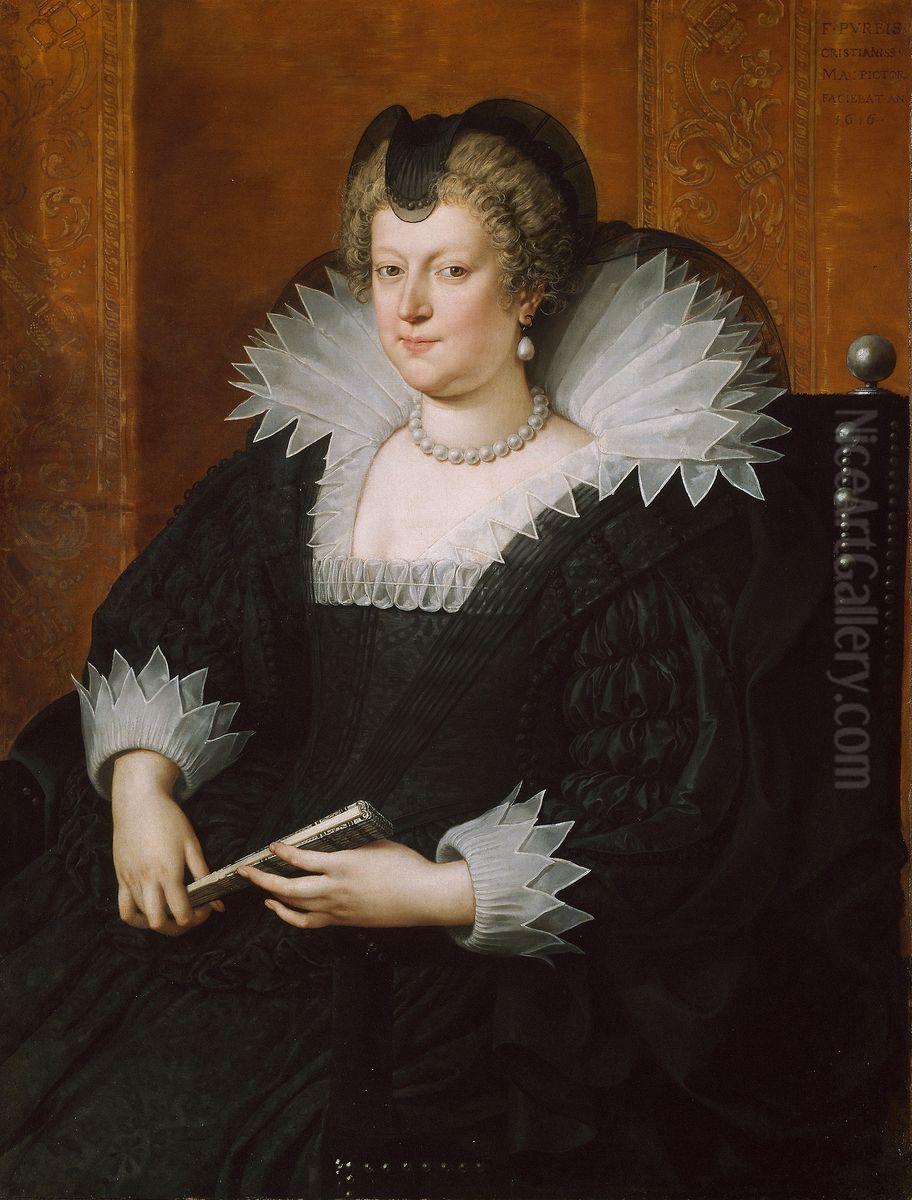 Marie De Medicis Oil Painting by Frans Pourbus the younger
