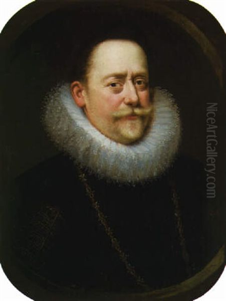 Portrait D'un Gentilhomme En Buste Oil Painting by Frans Pourbus the younger