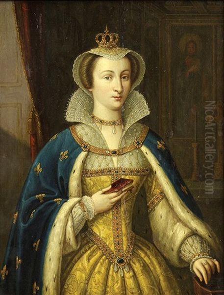 Portrait Of Mary Queen Of Scotland, France Oil Painting by Pieter Pourbus