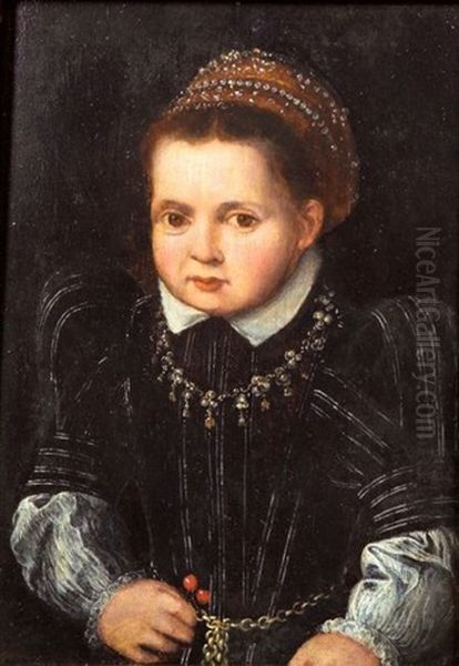 Portrait Of A Child Oil Painting by Pieter Pourbus