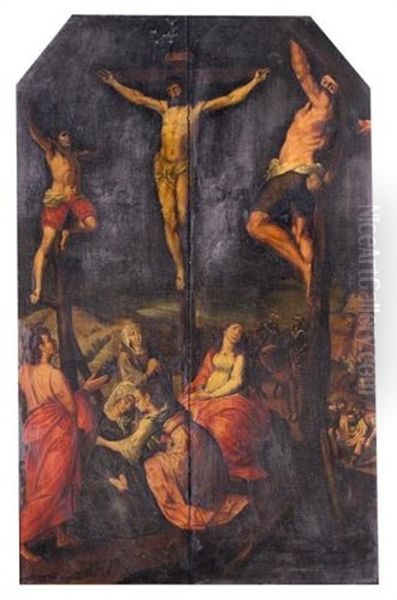 The Crucifixion Oil Painting by Pieter Pourbus