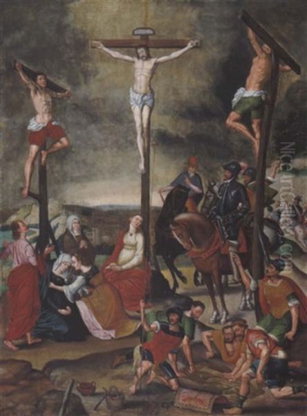 Die Kreuzigung Christi Oil Painting by Pieter Pourbus
