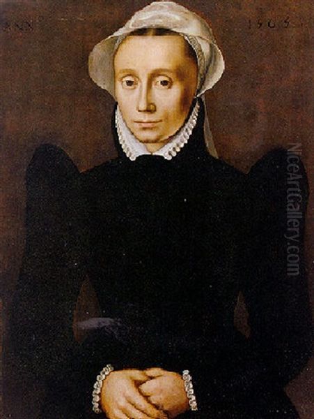 Portrait Of A Lady Oil Painting by Pieter Pourbus