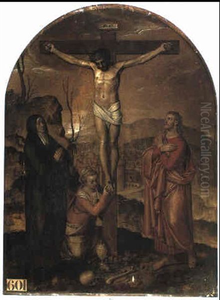 The Crucifixion Oil Painting by Pieter Pourbus