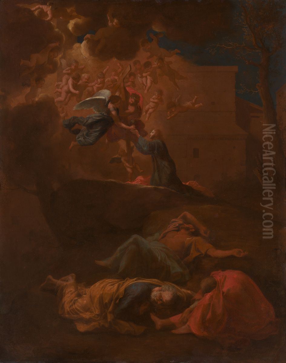 The Agony In The Garden Oil Painting by Nicolas Poussin