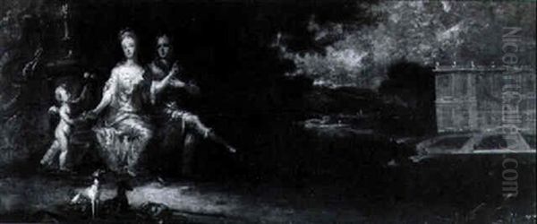 Cupid Anointing Lovers Oil Painting by Nicolas Poussin