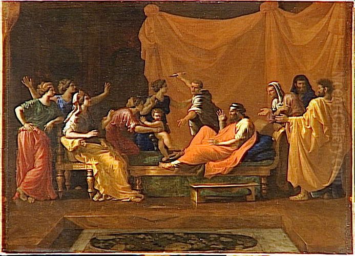 Moise Enfant Foulant Aux Pieds La Couronne De Pharaon Oil Painting by Nicolas Poussin